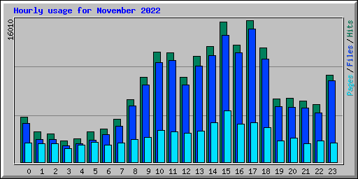 Hourly usage for November 2022